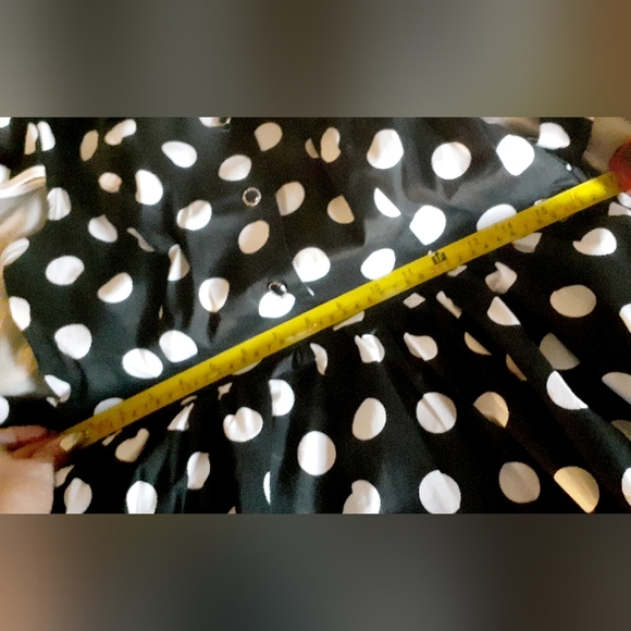 Heart & Roses Blk & Wht Ploka Dot Dress - Picture 11 of 11